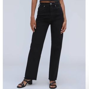 Everlane The Way High Straight Leg Jeans in Coal 26